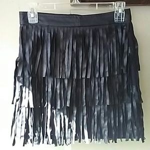 Faux leather skirt